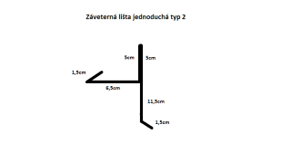 Záveterná lišta jednoduchá typ 2